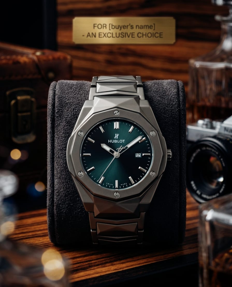 Hublot Classic Fusion Orlinski Green Dial Faceted Watch | AHMADIO
