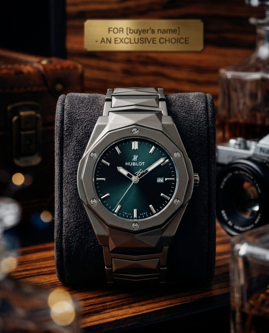 Hublot Classic Fusion Orlinski Green Dial Faceted Watch | AHMADIO